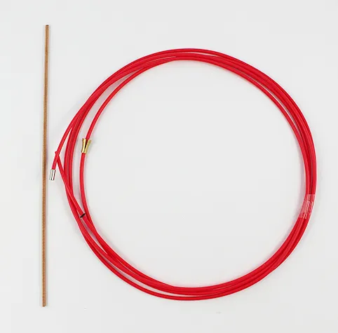TBI Teflon liner rood 1.0-1.2mm 4.5 meter tbv aluminium/rvs met spiraal